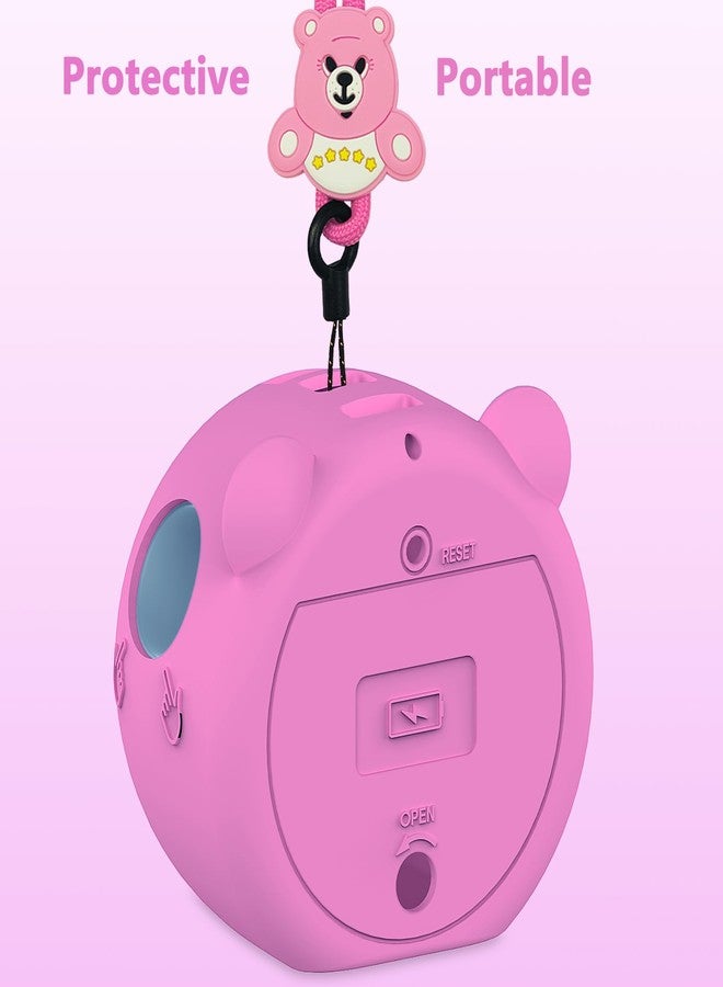 JCHPINE Silicone Cover Case for Punirunes Interactive Digital Toy, Protective Skin Sleeve for Punirunes Digital Pet Toys Squishy Characters Electronic Pets Accessories (Pink Case) - Image 4